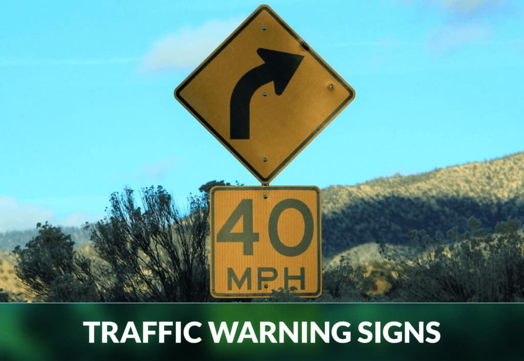 50 Most Common Traffic Warning Signs Zutobi Drivers Ed